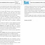 Politica aziendale per la Qualità